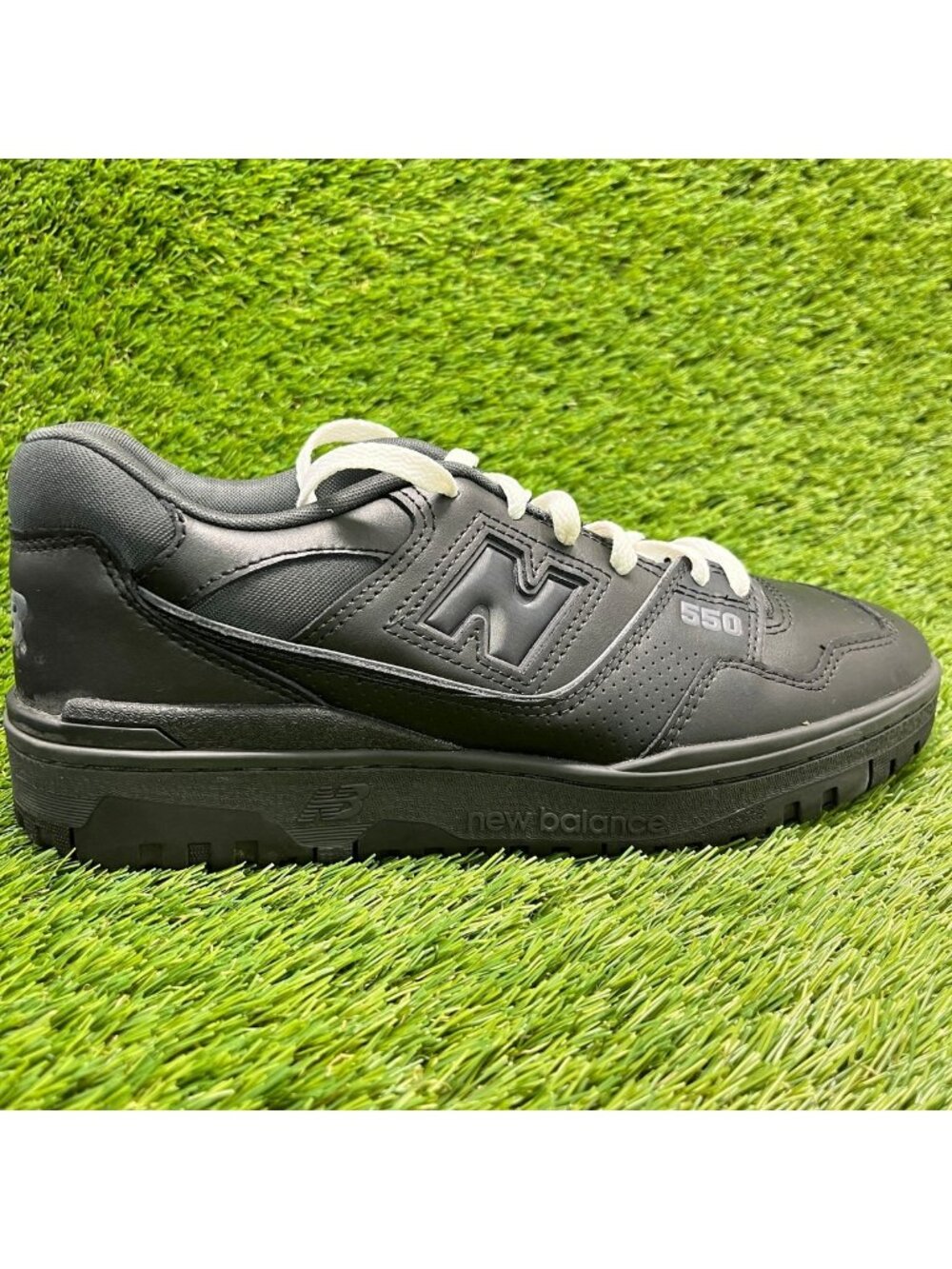 New Balance 550 Mens Size 8.5 Triple Black Athletic Lifestyle Shoes Sneakers
